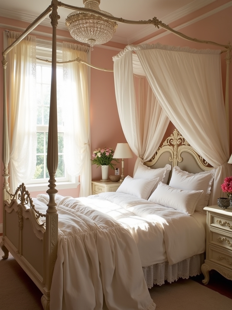 romantic elegant canopy bed