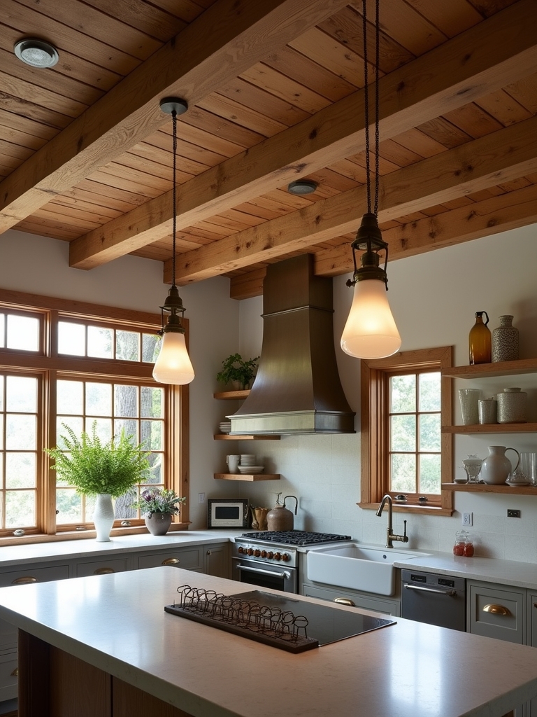 rustic charm through beams