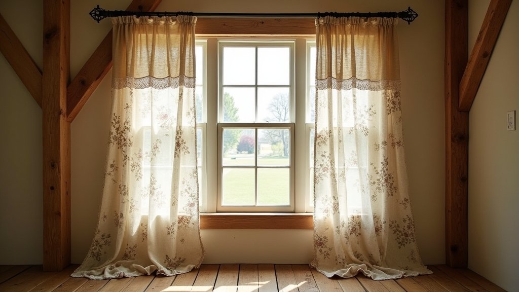 rustic charm window curtains
