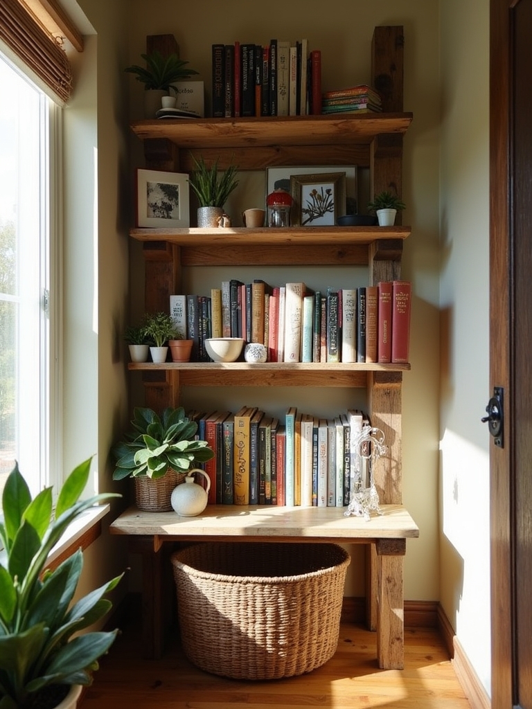 rustic diy pallet bookshelf