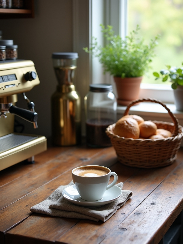 rustic farmhouse coffee station