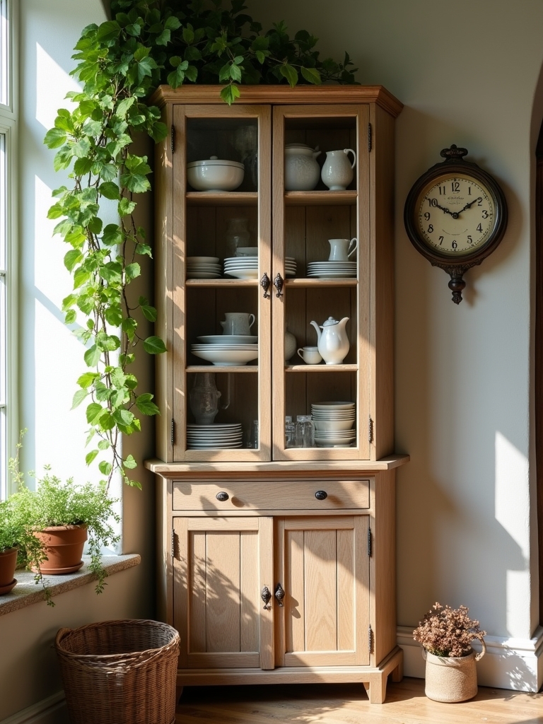 rustic farmhouse corner display