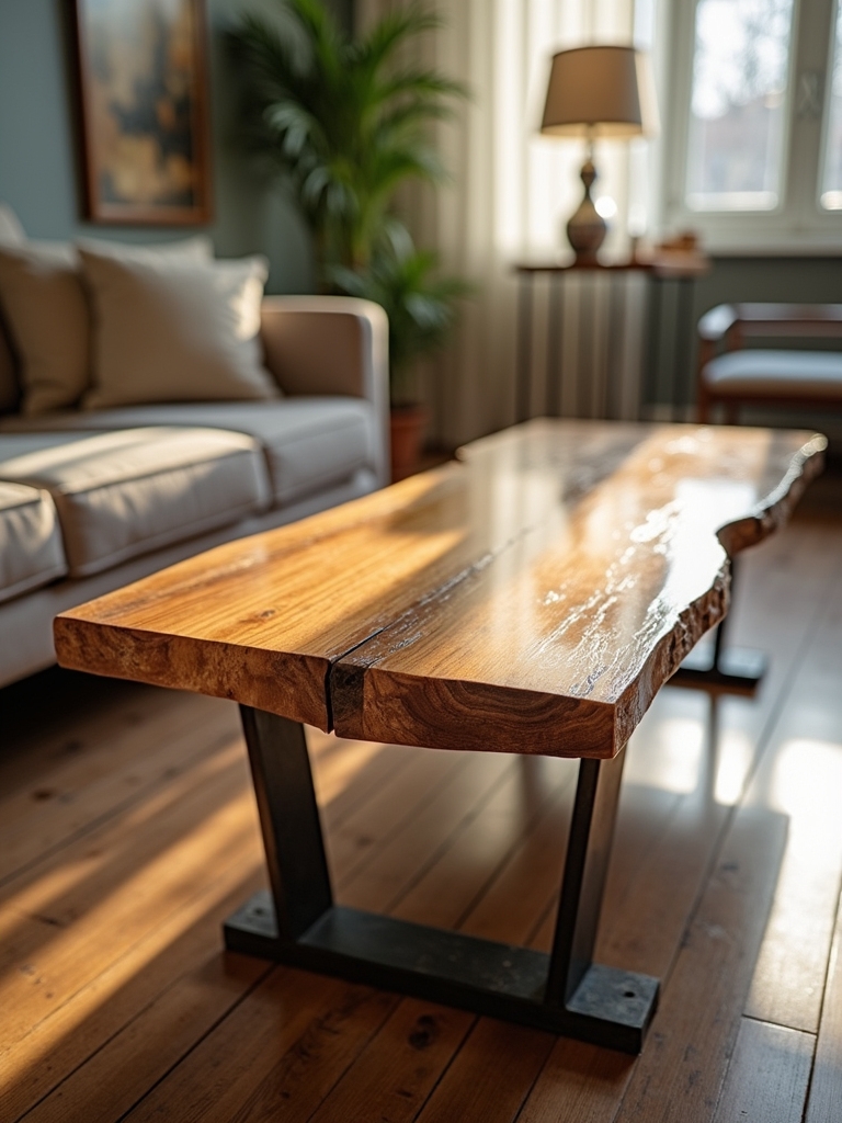 rustic industrial coffee table