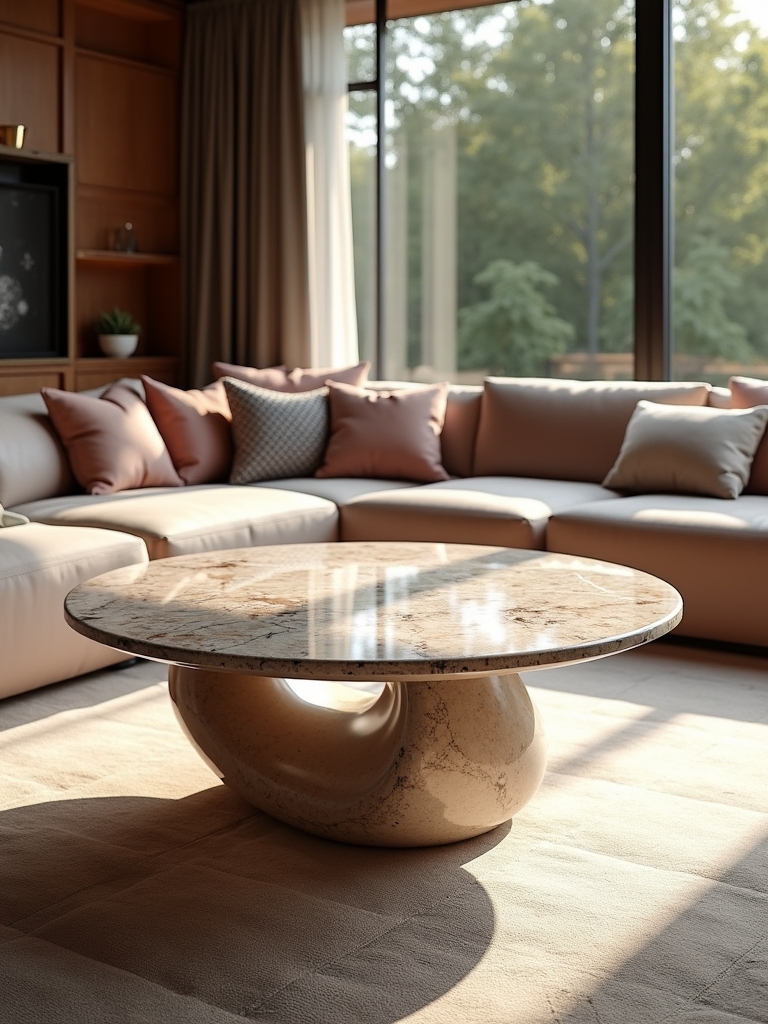 sculptural marble table elegance