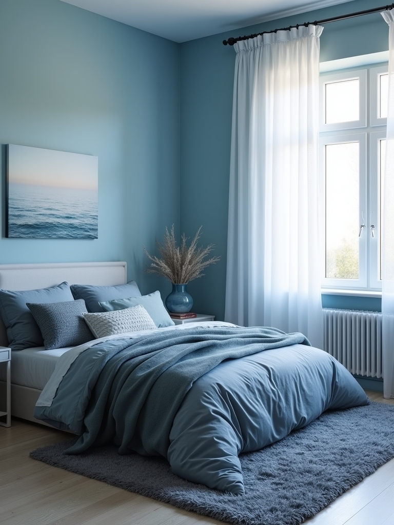 serene frosted blue gray