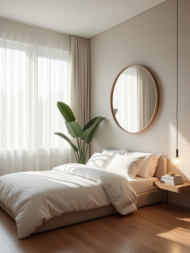 serene minimalist bedroom decor