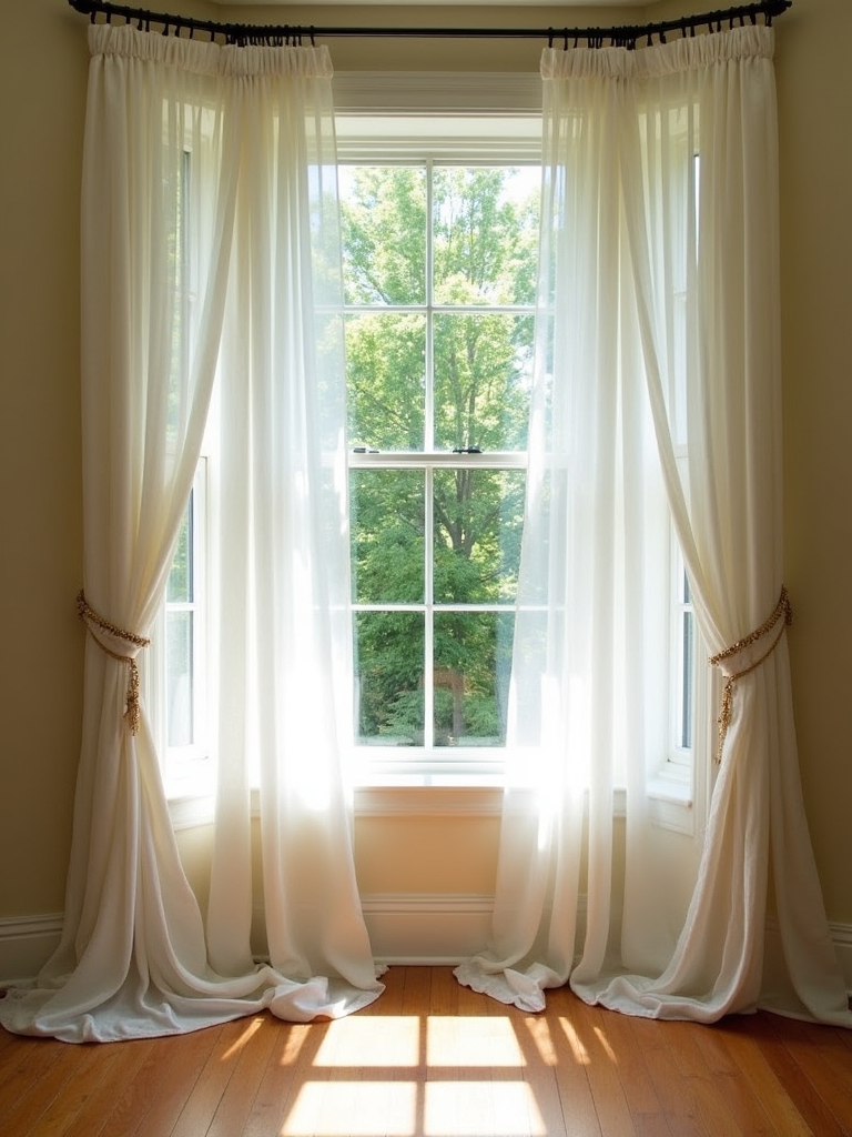 sheer curtains enhance natural light