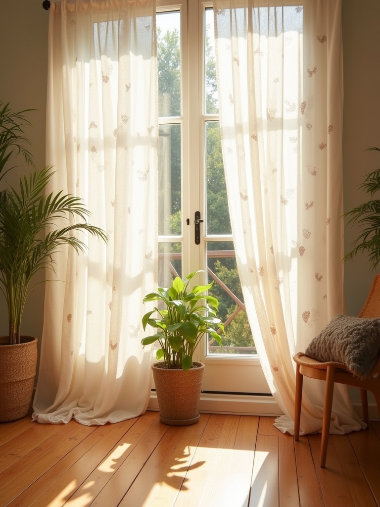 sheer fabrics enhance natural light