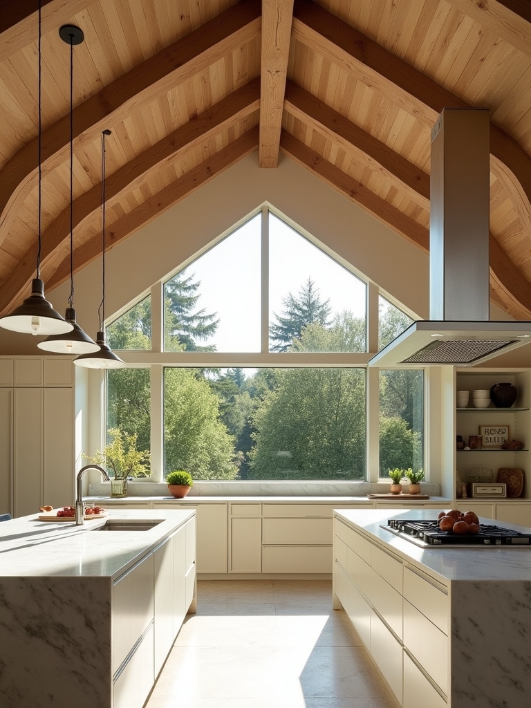 skylights enhance kitchen ambiance