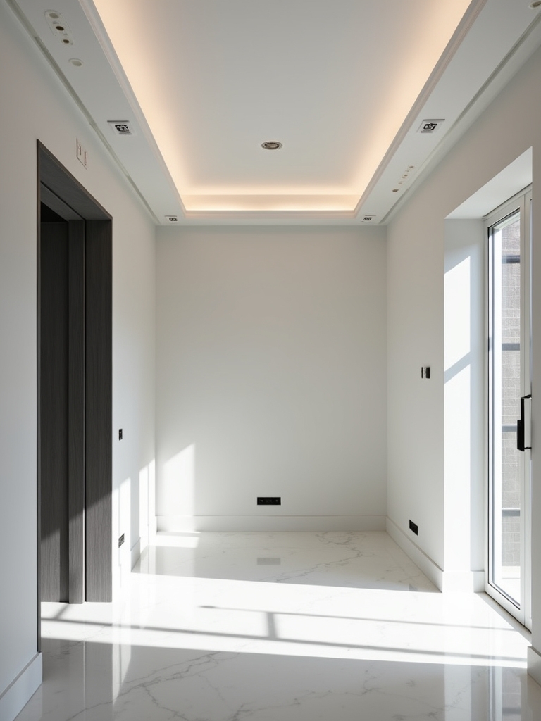 sleek minimalist monochrome ceilings