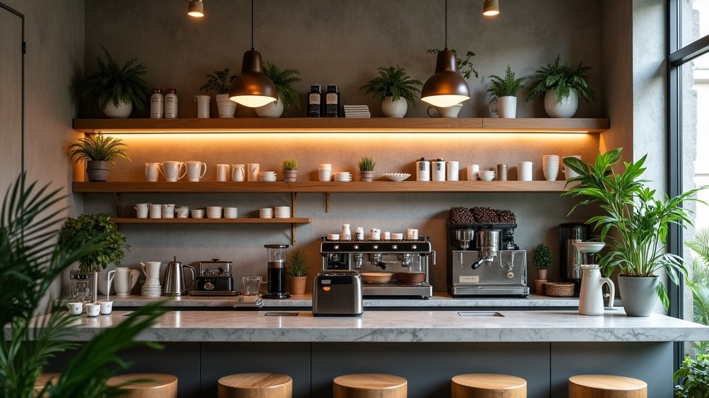 sleek modern coffee stations