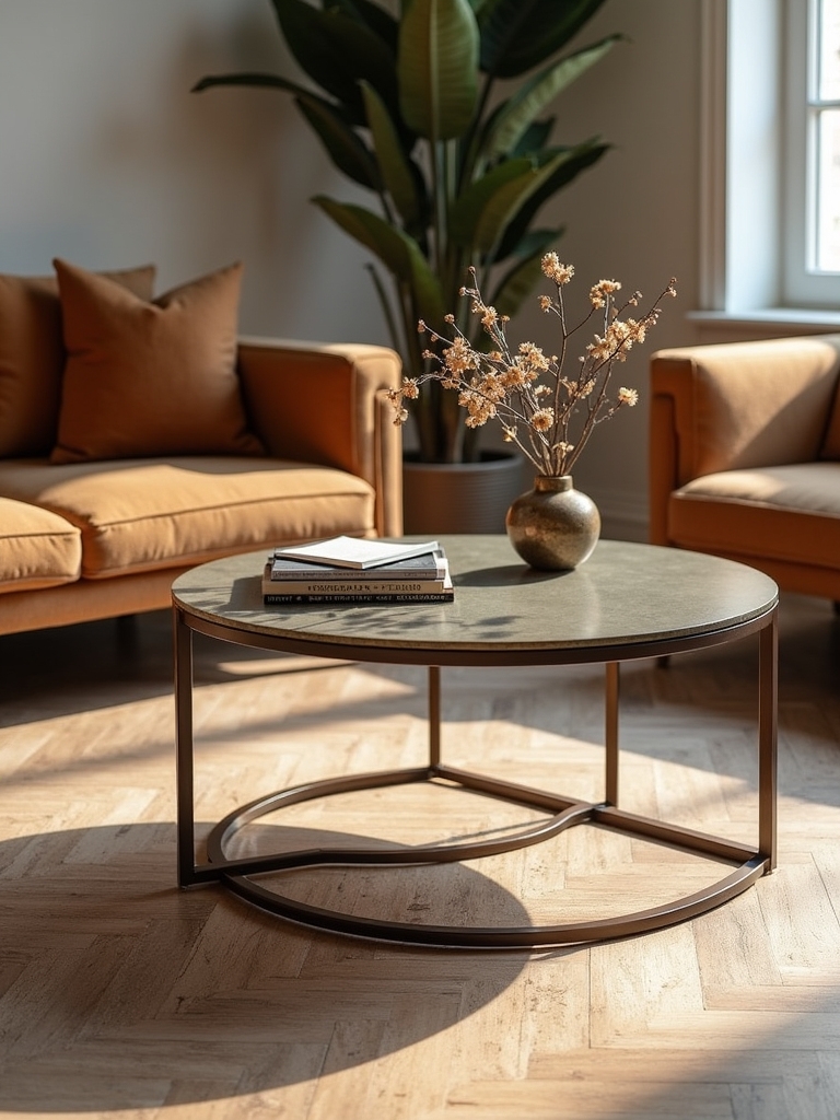 sleek modern round tables
