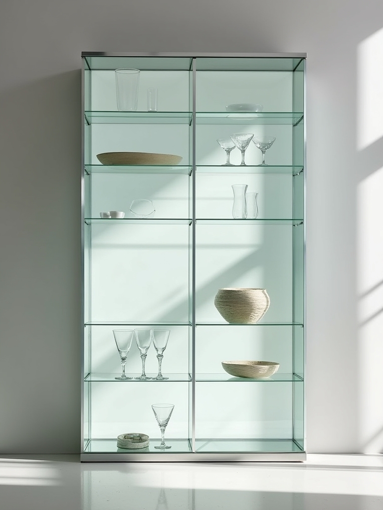 sleek organized glass storage