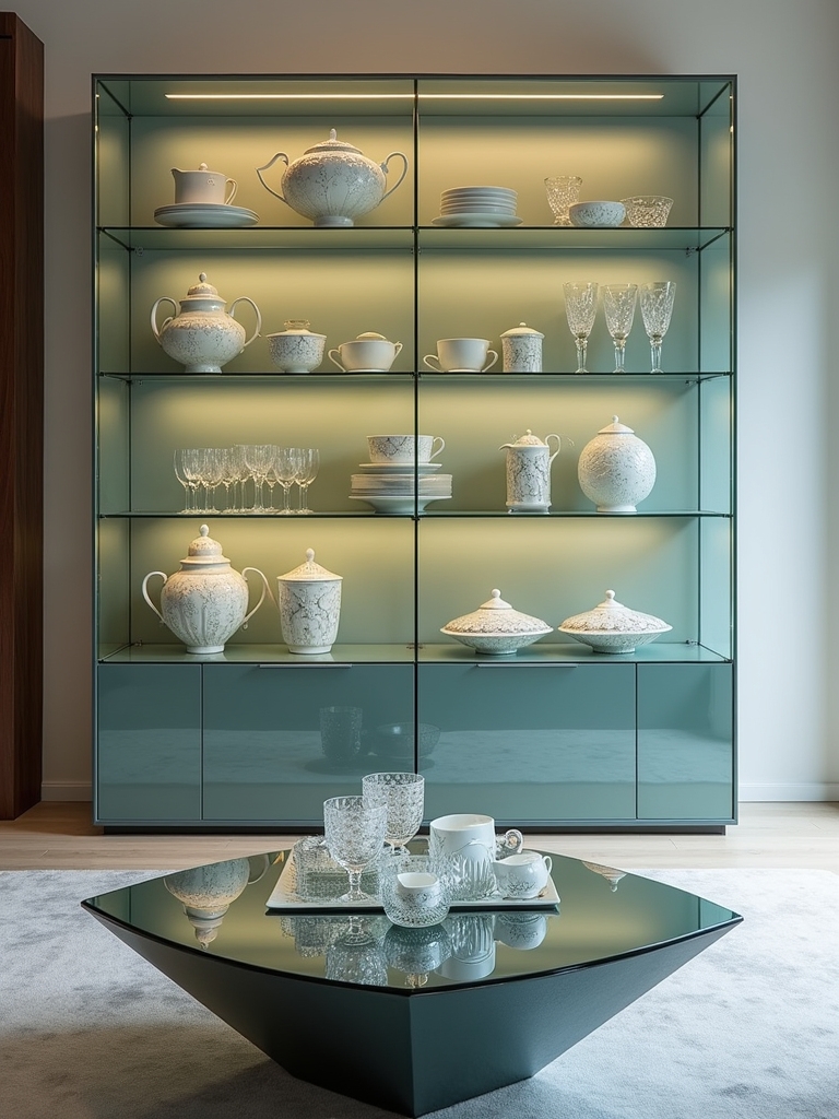 sleek versatile glass furniture