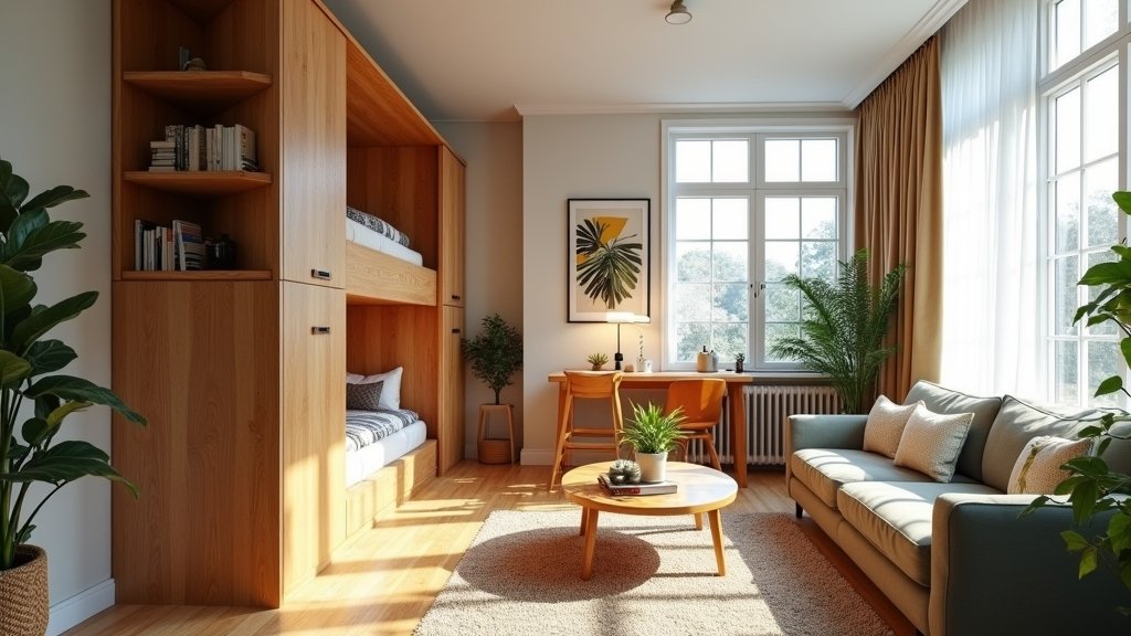 space saving studio apartment designs