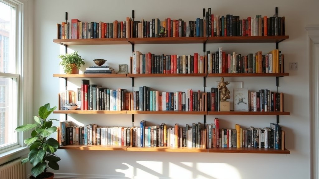 space saving wall bookshelves