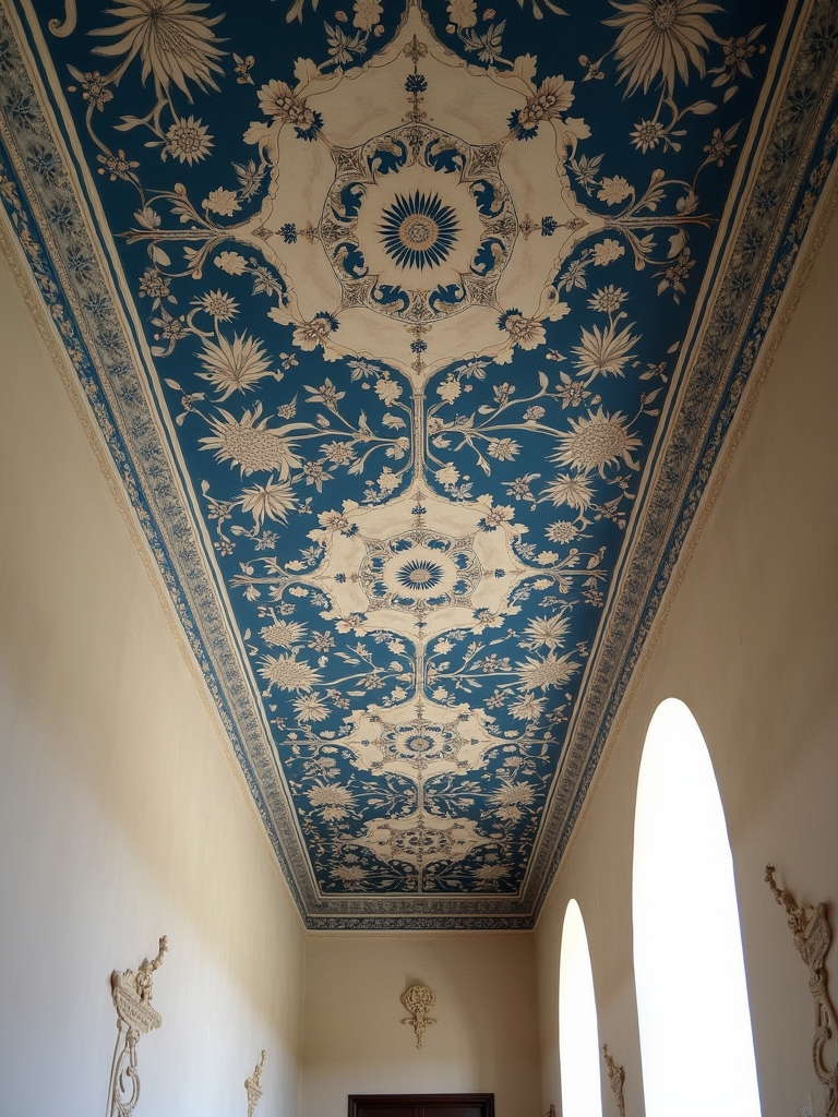 stenciled ceiling design ideas