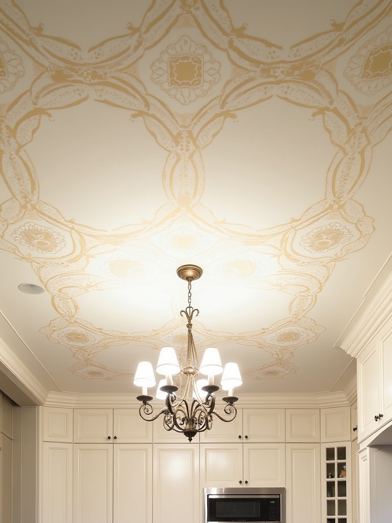 stenciled kitchen ceiling designs