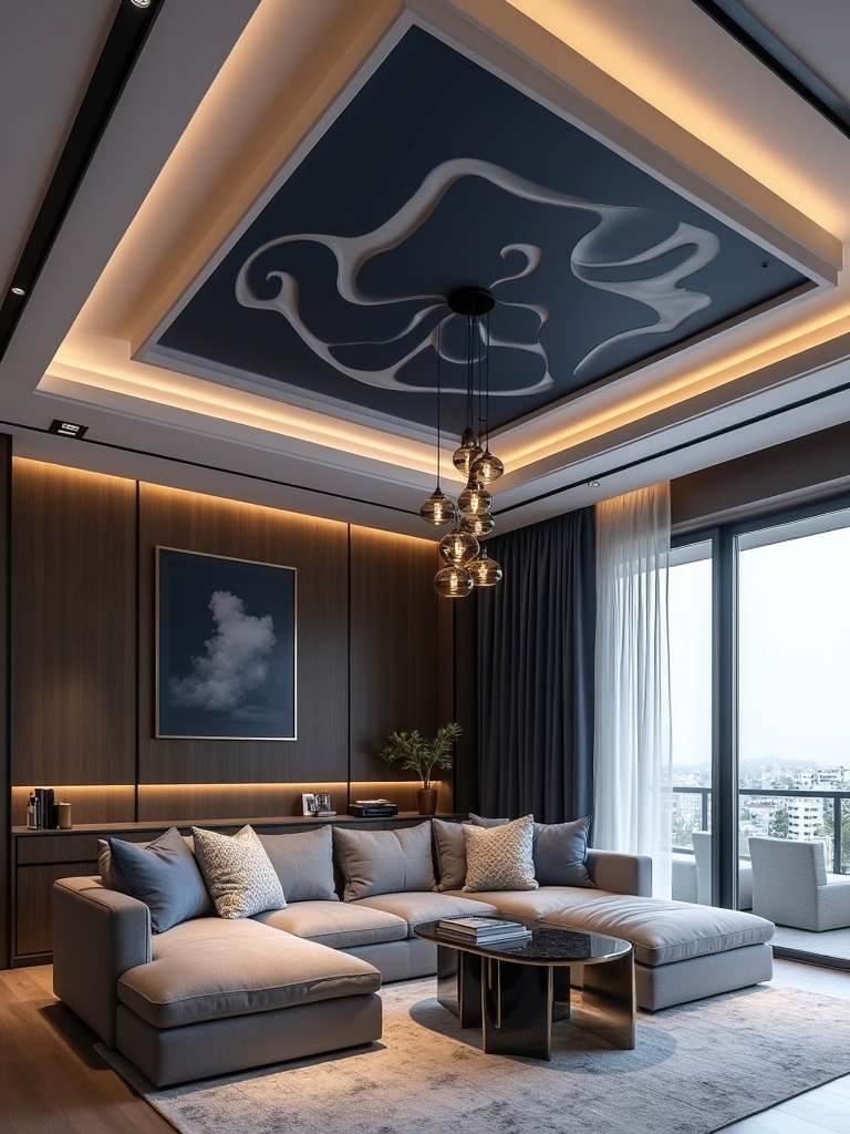 striking two tone ceiling designs