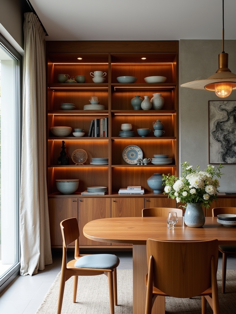 stylish accessible open shelving