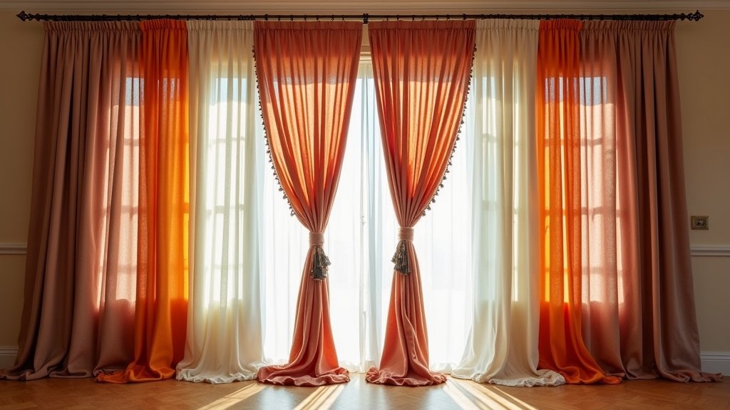 stylish curtains enhance decor