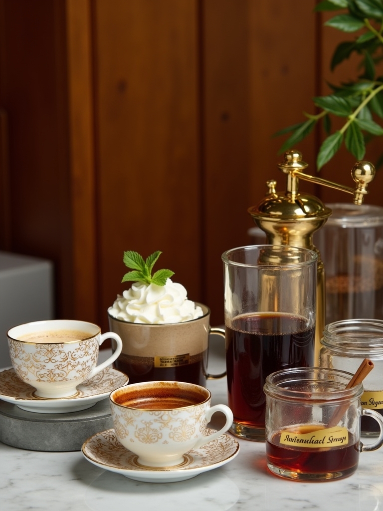 stylish drinkware enhances beverages