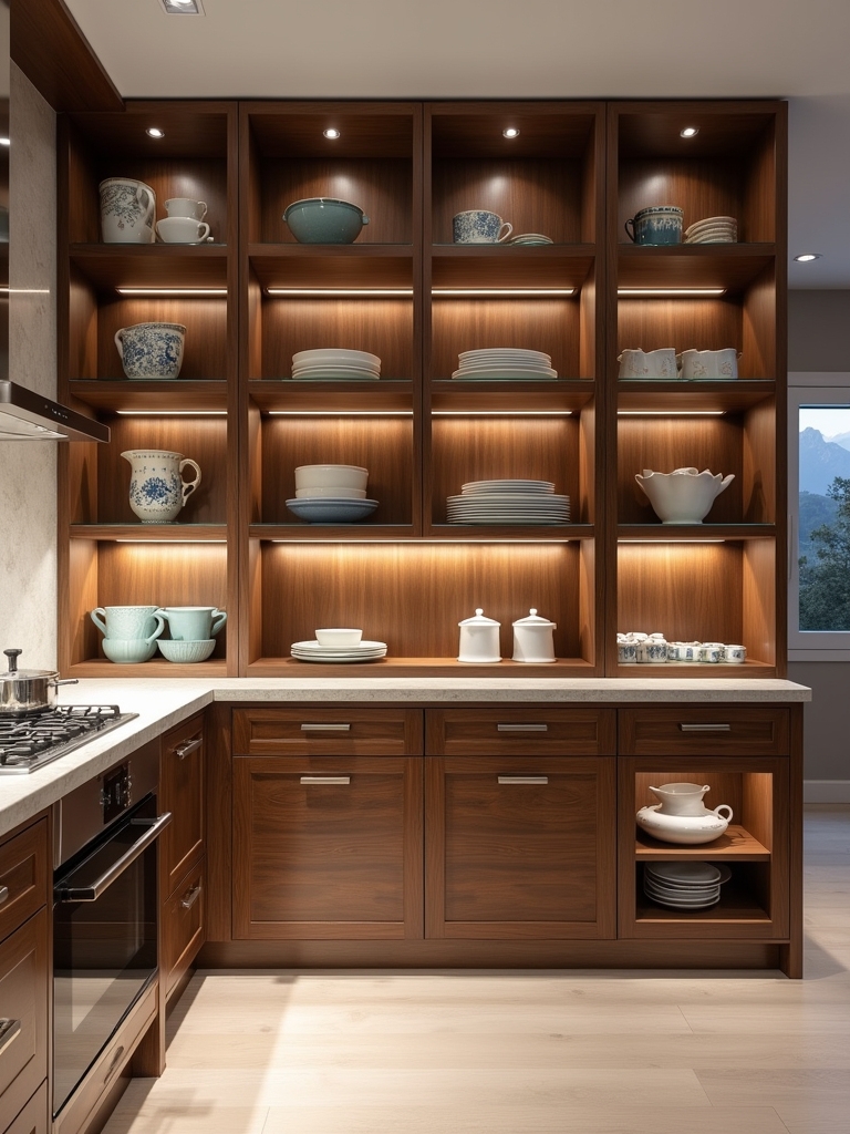 stylish efficient kitchen storage