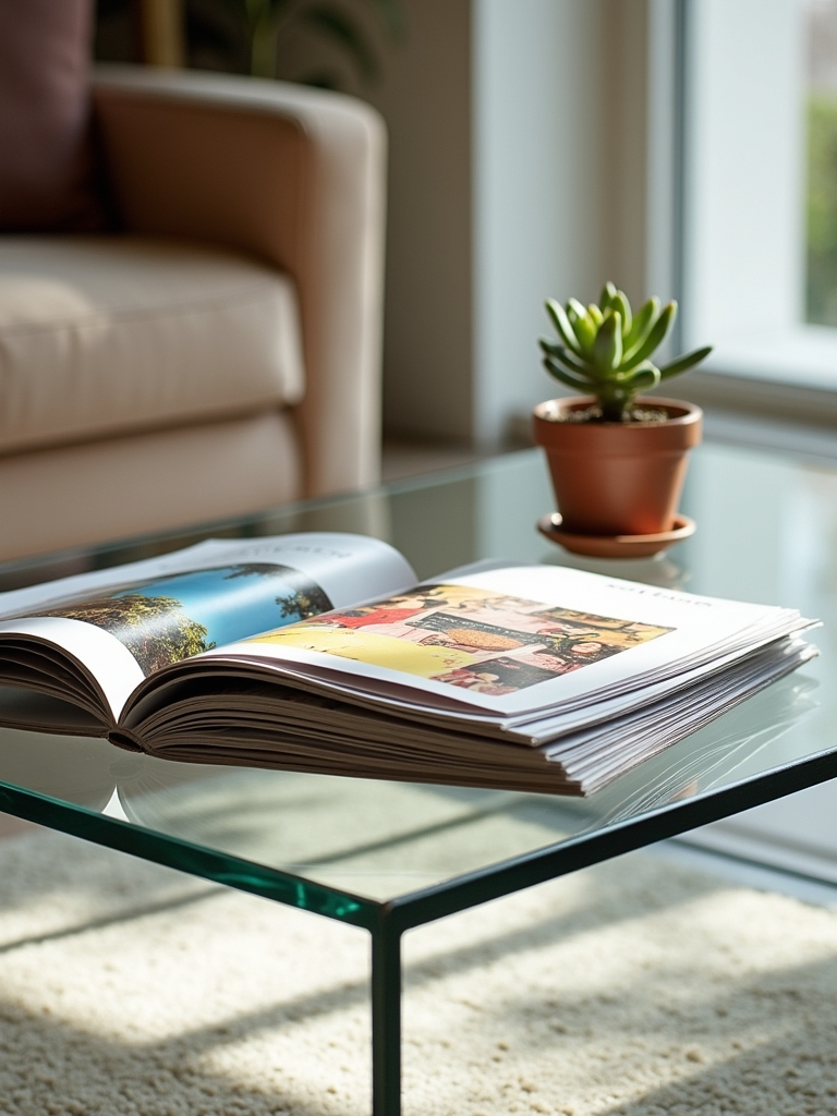 stylish magazine coffee table