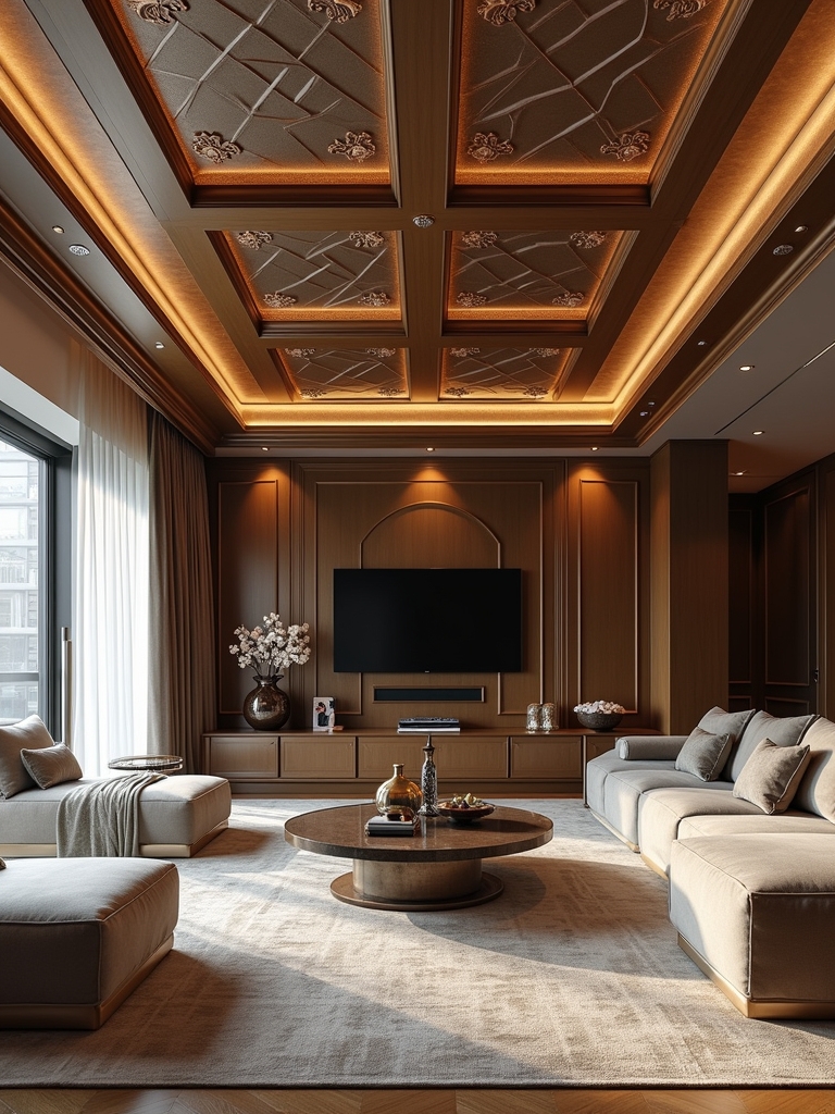 stylish metal ceiling accents