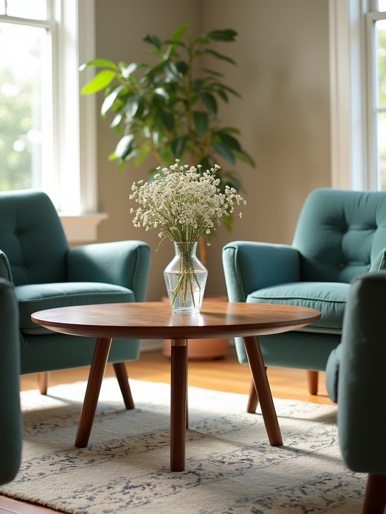 stylish mid century round tables