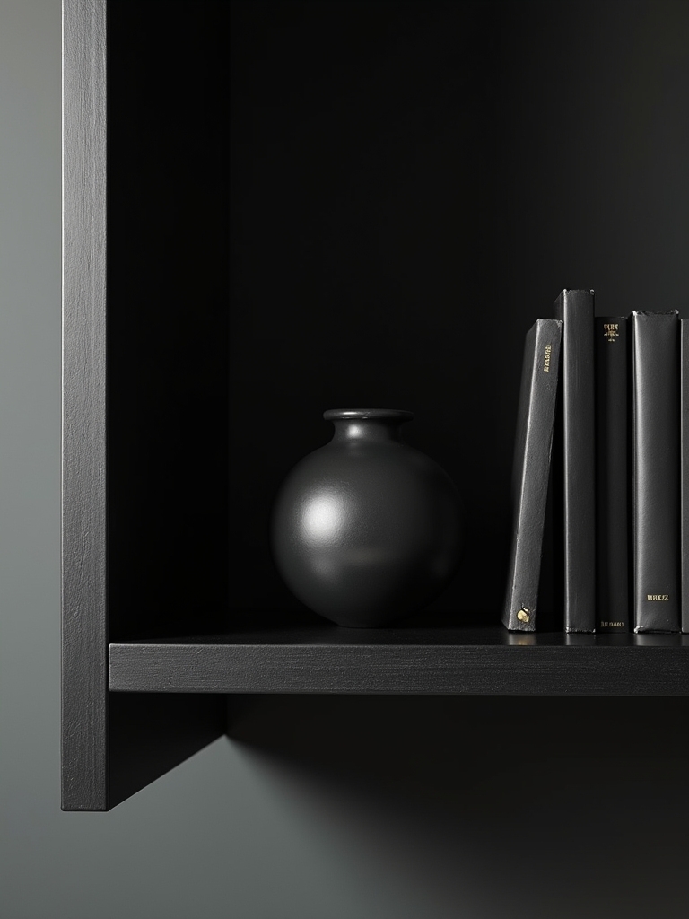 stylish minimalist black bookshelf