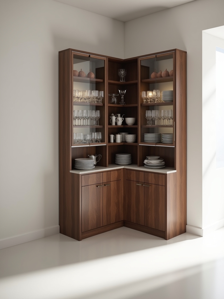 stylish space saving corner buffet