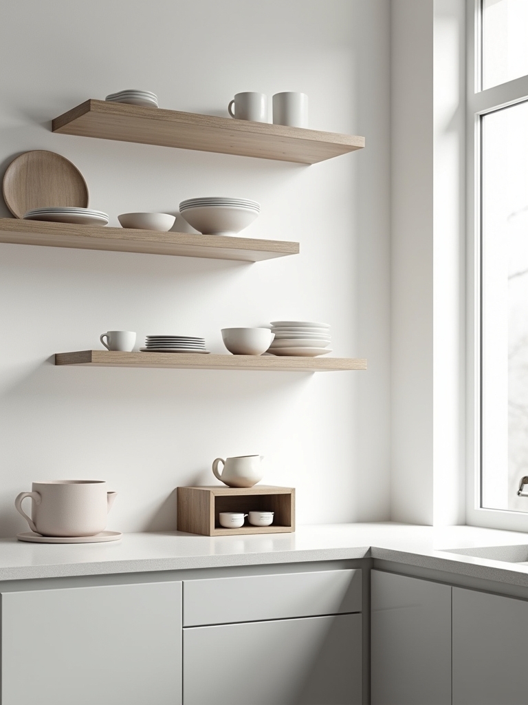 stylish space saving floating shelves