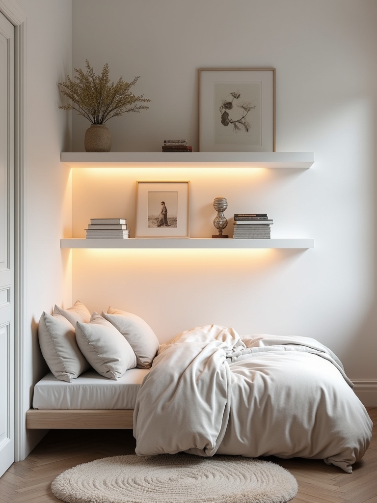 stylish space saving floating shelves
