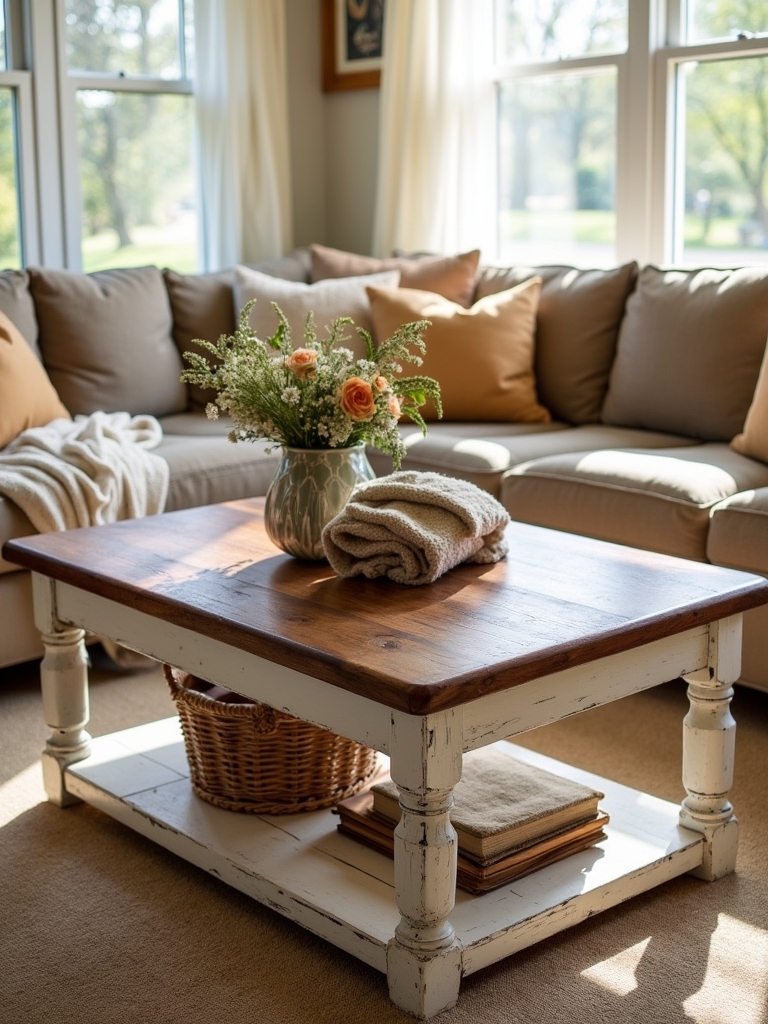 stylish two tone coffee table