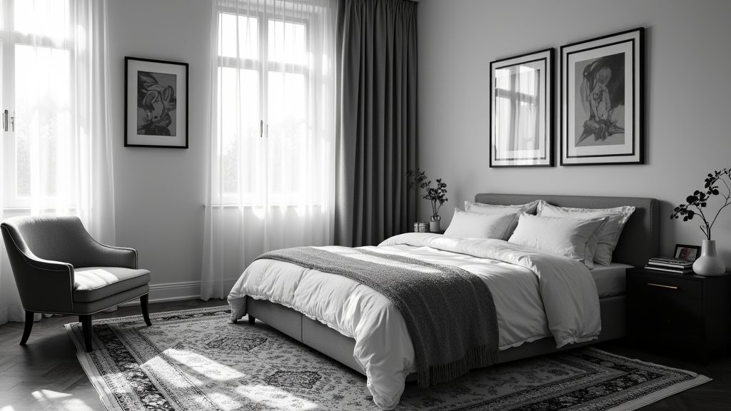 timeless black and white decor