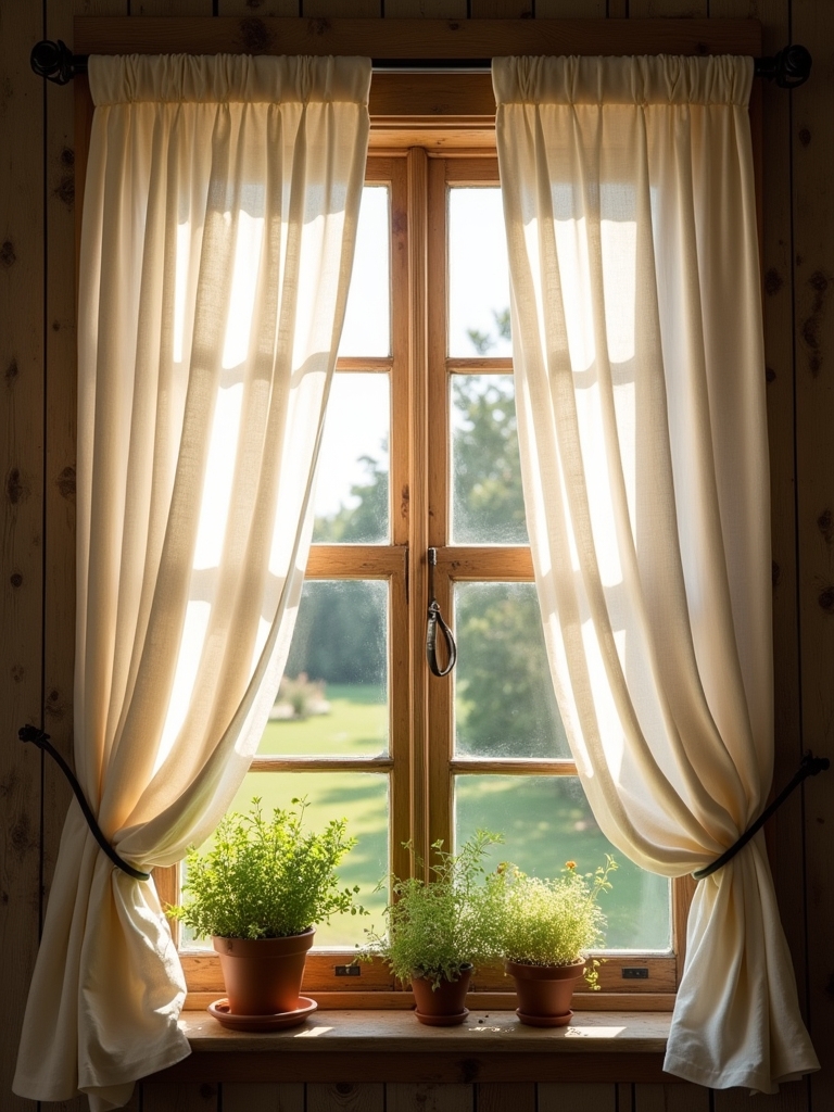 timeless textured farmhouse curtains