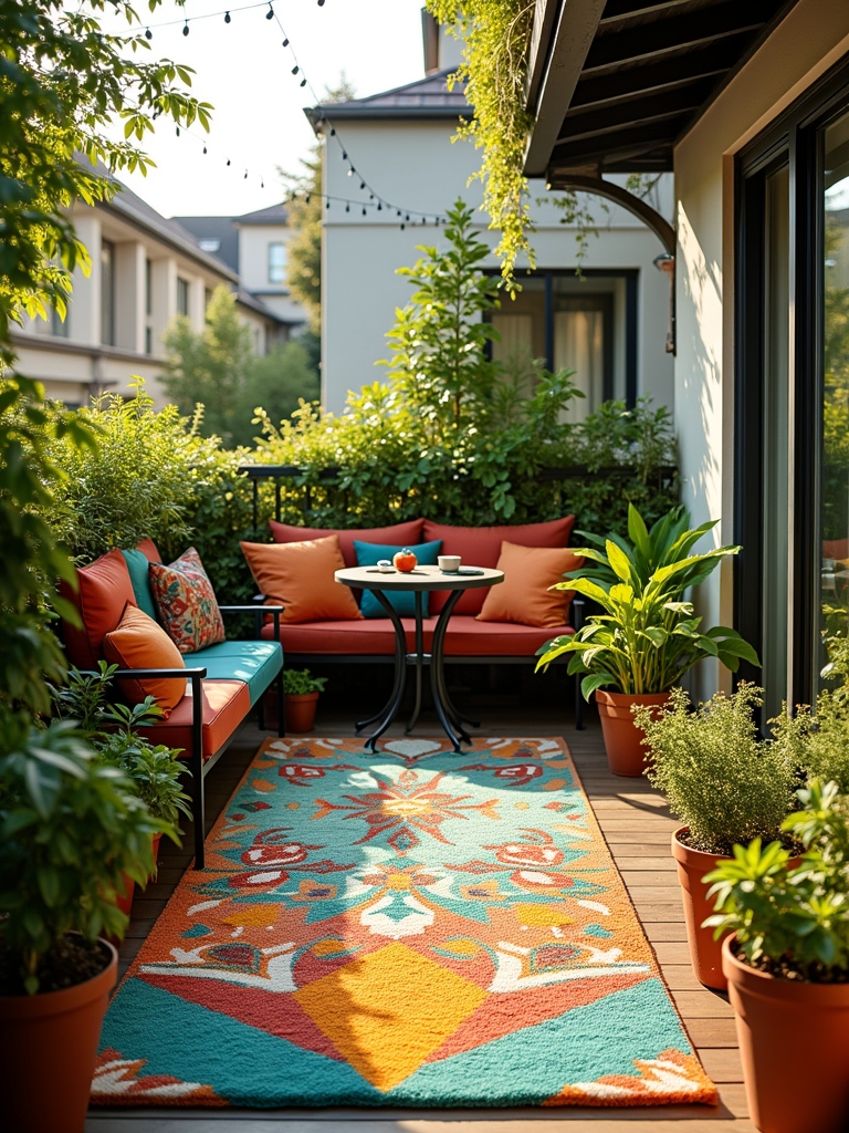 transform balcony with rugs