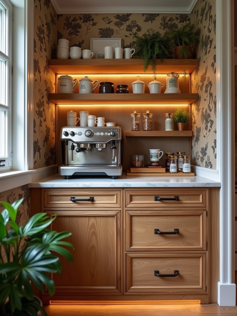 under stair coffee station