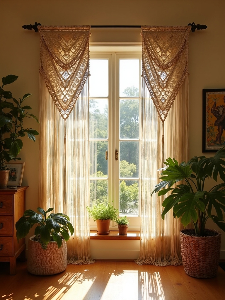 unique handmade macrame drapes