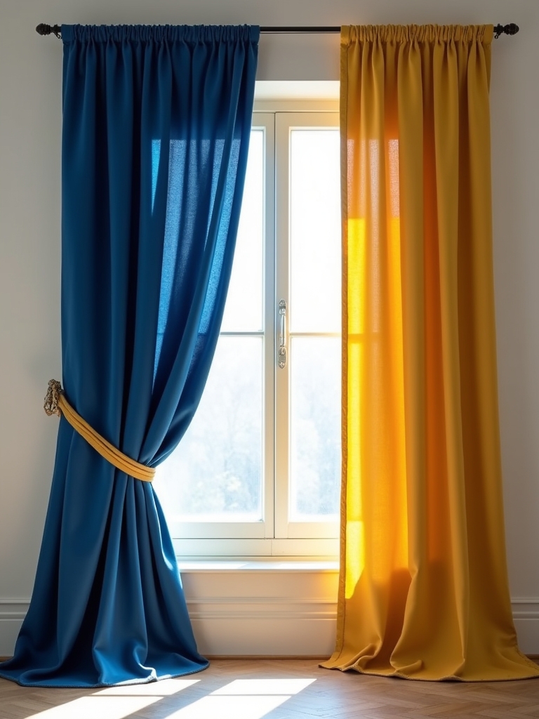 versatile reversible color block curtains