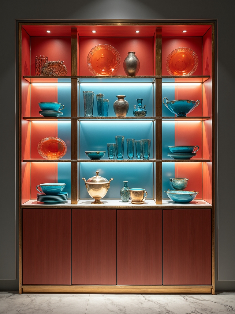 vibrant crockery unit transformation