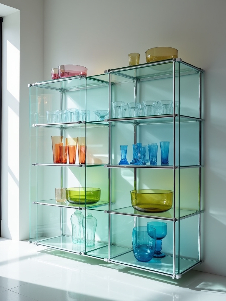 vibrant glass accent furniture