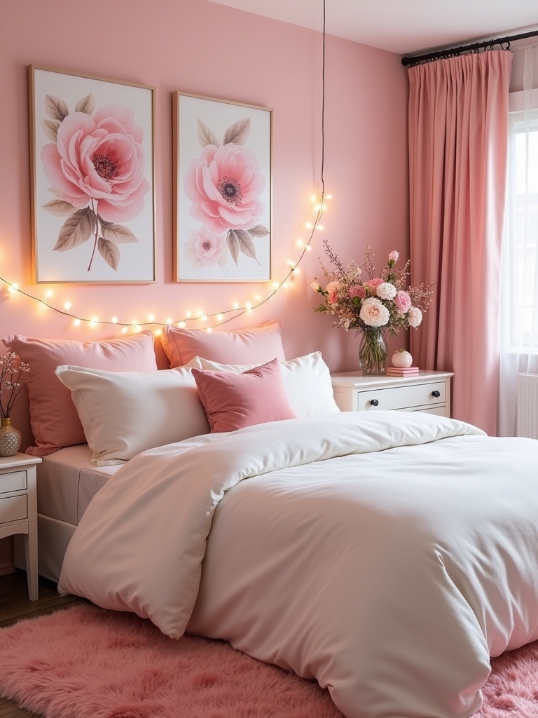 vibrant pink wall art
