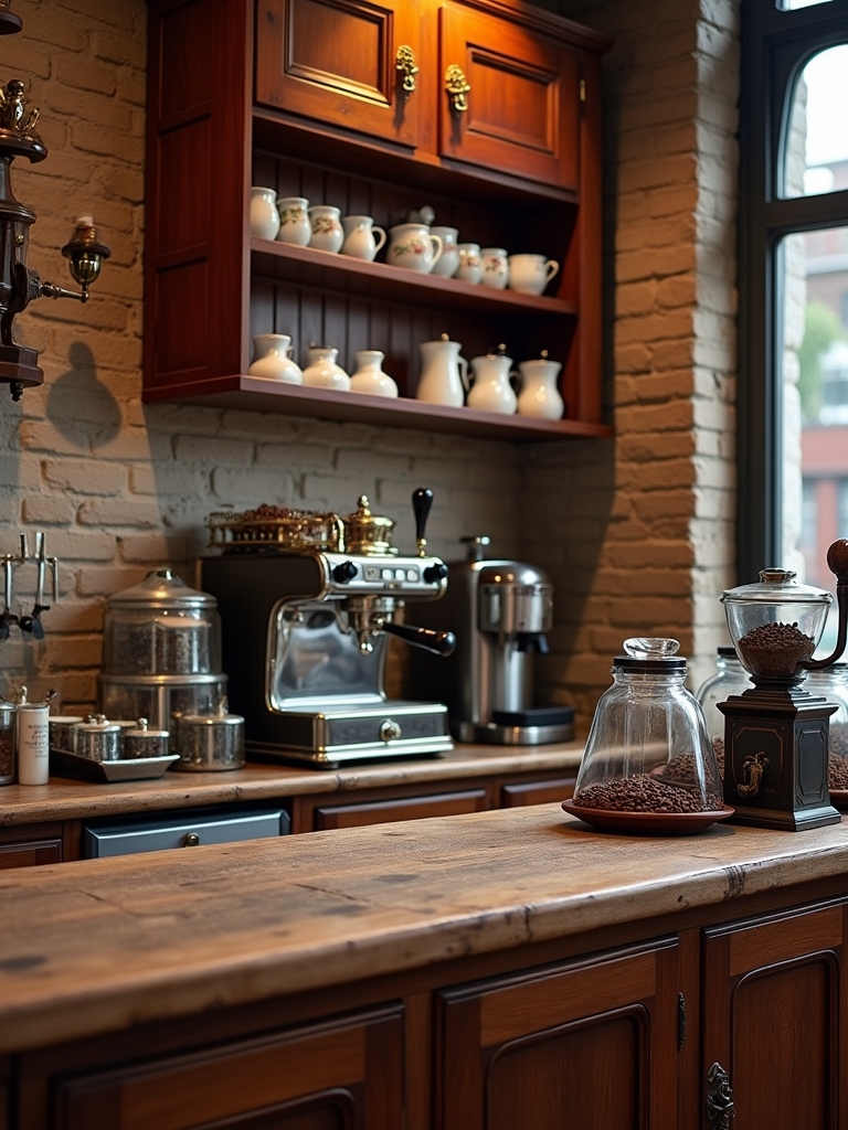 vintage coffee bar decor
