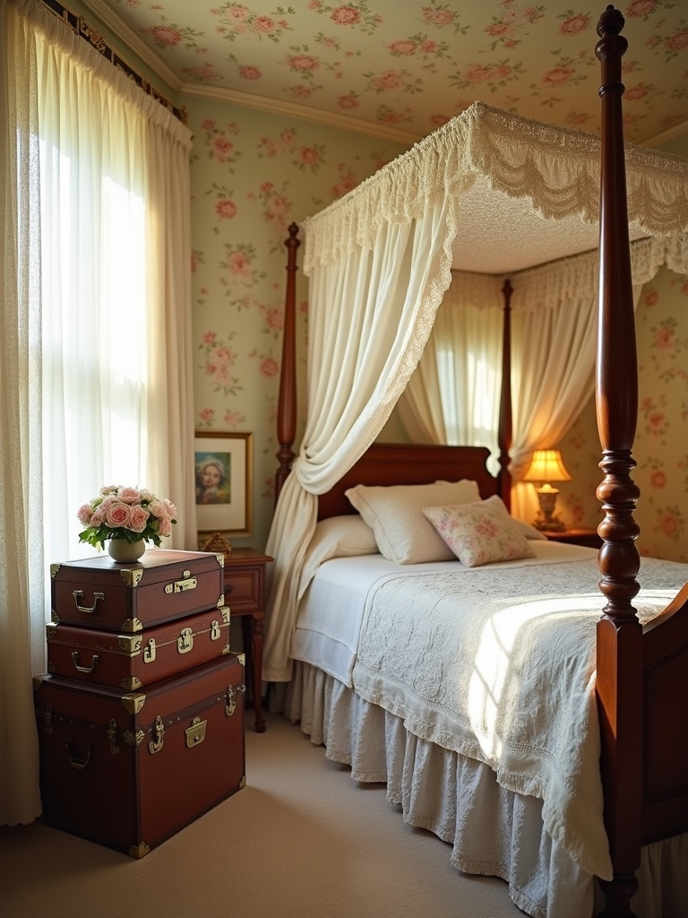 vintage luggage storage solutions