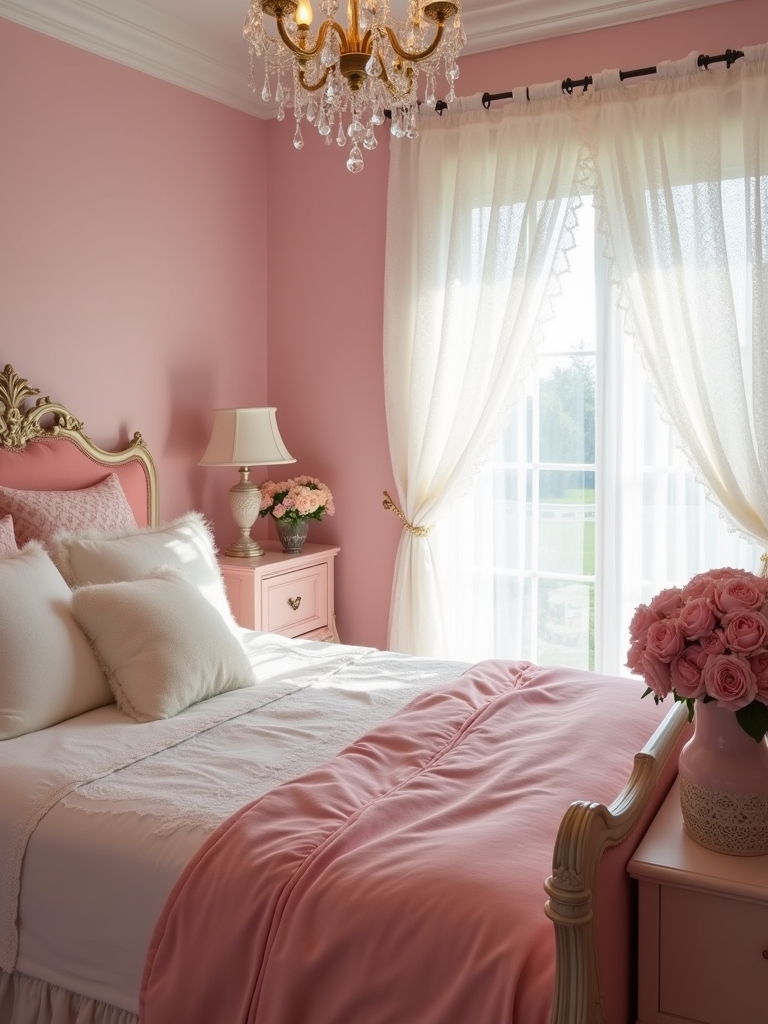 vintage pink furniture charm