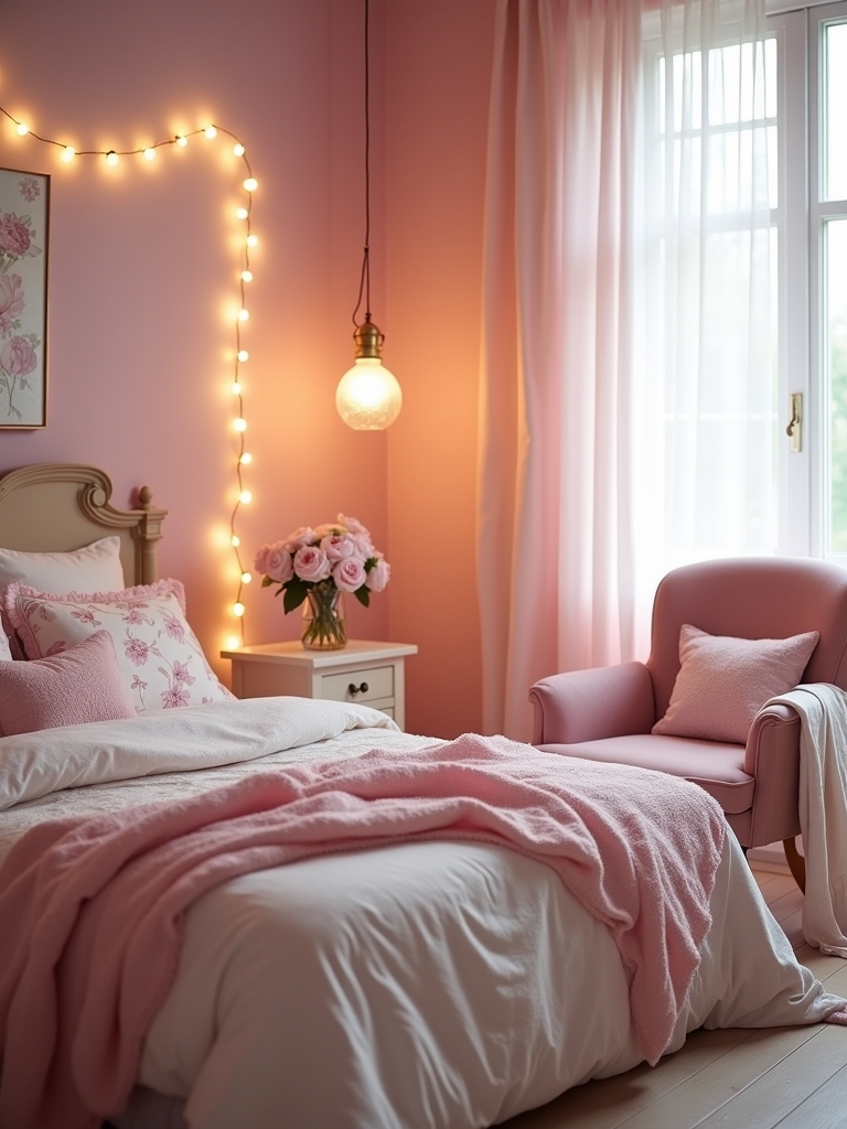 vintage pink lighting fixtures