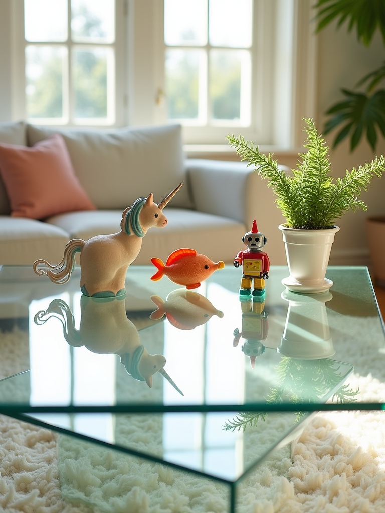 whimsical coffee table decor