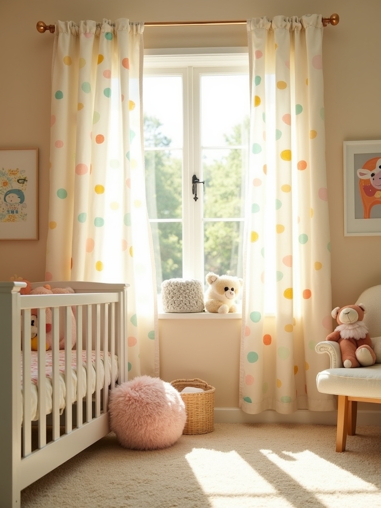 cheerful nursery polka dots